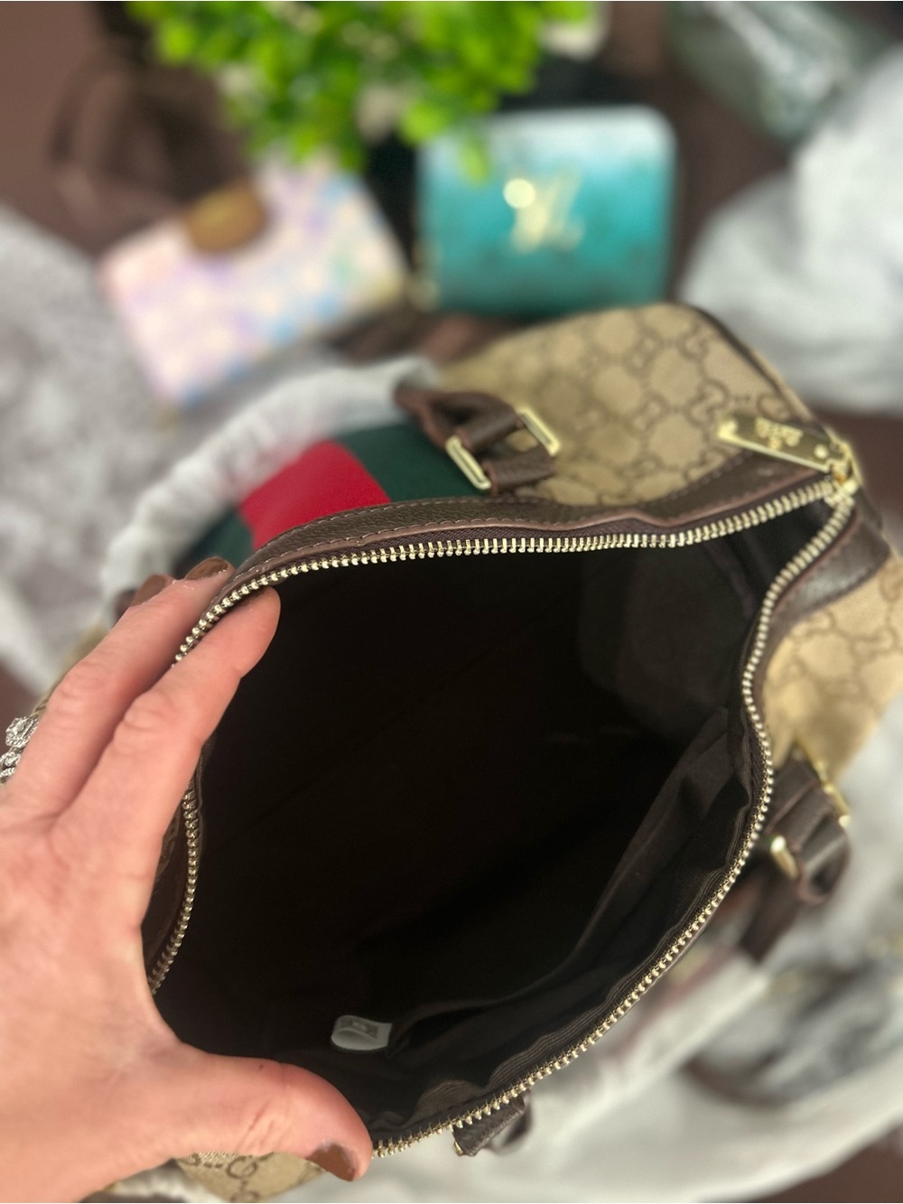 Size 30 Beige/Brown inspired bag - Picture 3 of 3